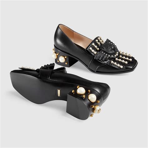 gucci loafers ladies|gucci heel loafer.